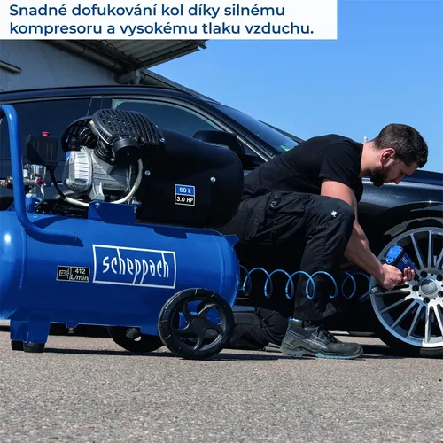 Scheppach HC 53 DC dvoupístový olejový kompresor 50 l