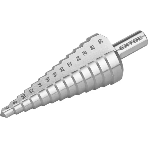 Vrták stupňovitý, o 6-30mm/po 2mm, hss-m2 EXTOL PREMIUM 8801163