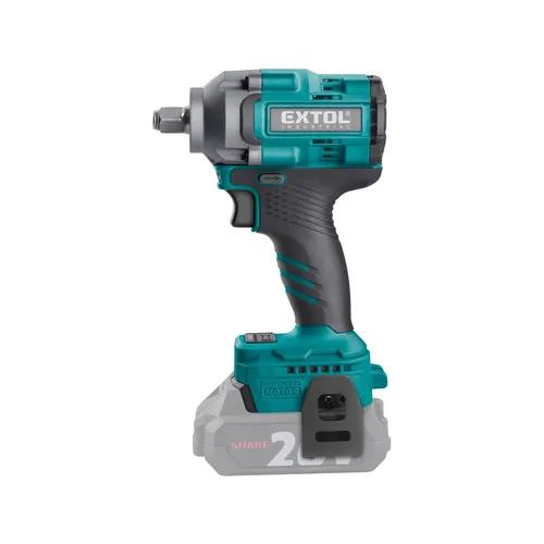 Utahovák rázový 1/2" aku share20v, 500nm, brushless, bez baterie a nabíječky EXTOL INDUSTRIAL 8791815
