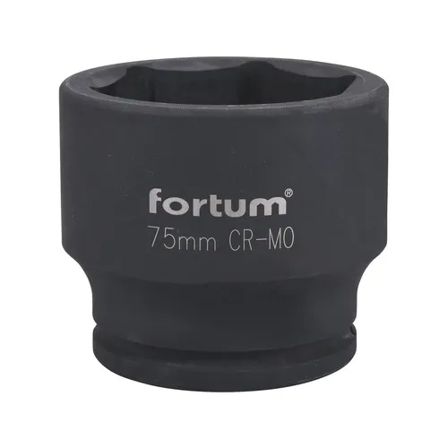 Hlavice nástrčná rázová 3/4", 75mm, l 90mm, crmov FORTUM 4703075