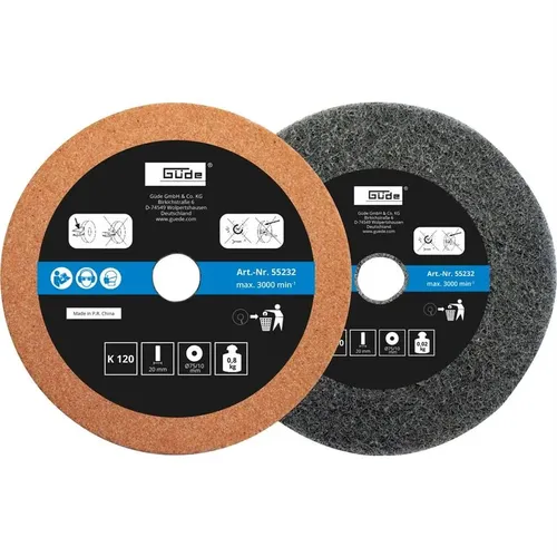 Brusné kotouče 75 x 10 x 20mm K 120/400, 2dílná sada Güde 55232