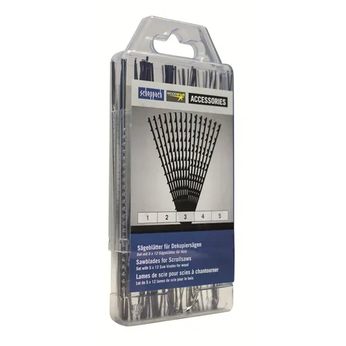 Scheppach Univerzální 60 dílná sada pro lupínkové pily  ( 5 x 12 ks )