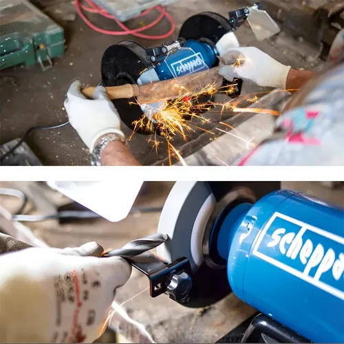 Scheppach SM 200 LB dvoukotoučová bruska ( kotouč / kartáč )