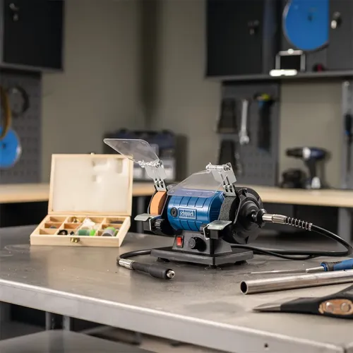 Scheppach HG 35 dvoukotoučová bruska/leštička se systémem Flexidrive