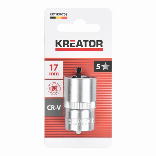 Nástrčná hlavice (ořech) 17mm 1/2" Kreator KRTH30708