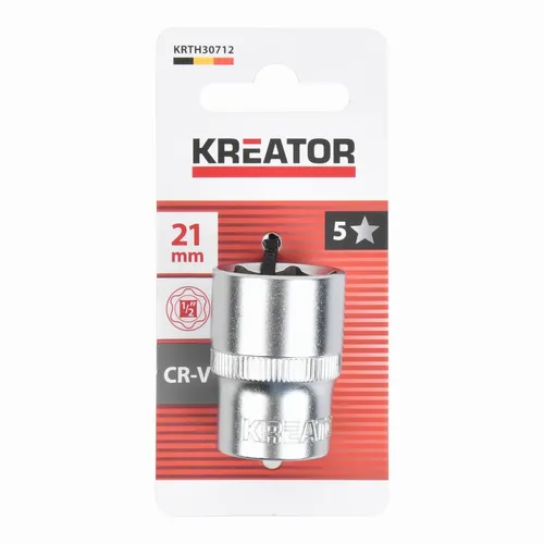 Nástrčná hlavice (ořech) 21mm 1/2" Kreator KRTH30712