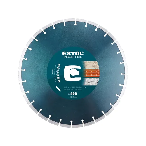 Kotouč diamantový řezný segmentový na beton, suché řezání, o 400x25,4x3,6mm EXTOL INDUSTRIAL 8703083
