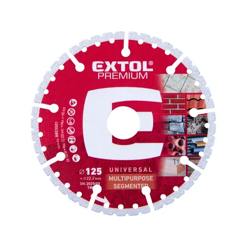 Kotouč řezný diamantový multi univerzální, o125x22,2x2,2mm EXTOL PREMIUM 8803001