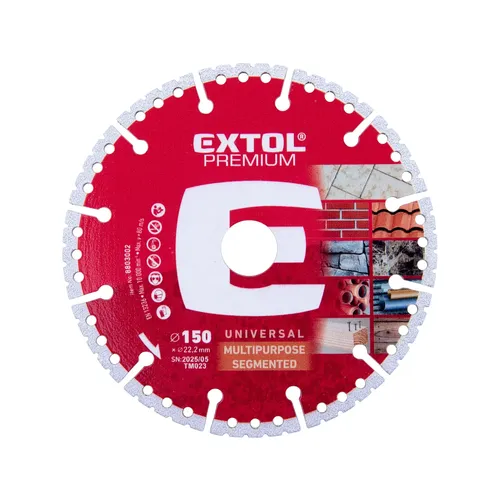Kotouč řezný diamantový multi univerzální, o150x22,2x2,6mm EXTOL PREMIUM 8803002