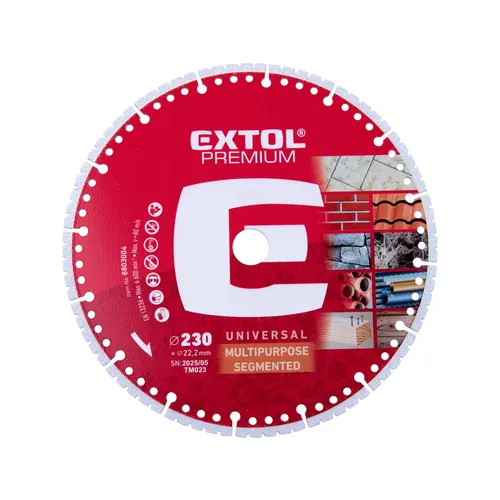Kotouč řezný diamantový multi univerzální, o230x22,2x3mm EXTOL PREMIUM 8803004