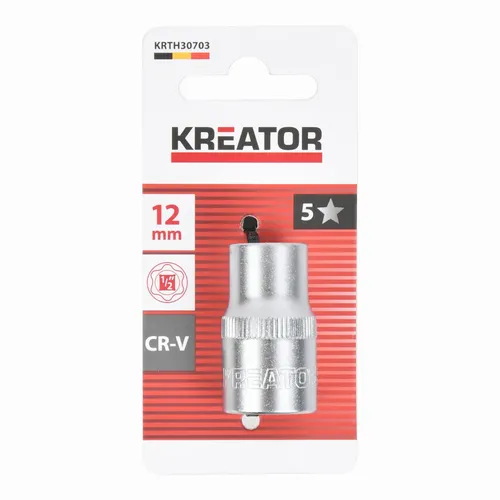 Nástrčná hlavice (ořech) 12mm 1/2" Kreator KRTH30703