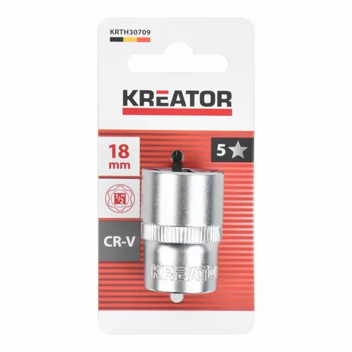 Nástrčná hlavice (ořech) 18mm 1/2" Kreator KRTH30709