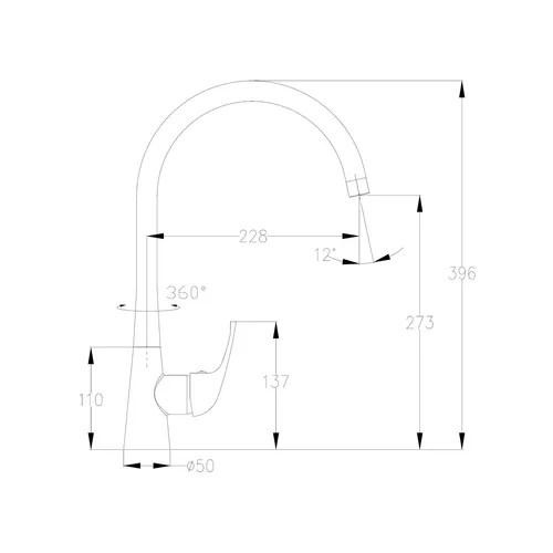 Baterie umyvadlová stojánková BALLETTO 81020