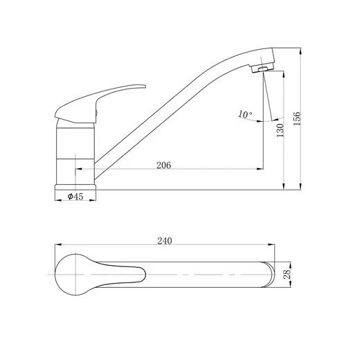 Baterie umyvadlová stojánková BALLETTO 81001