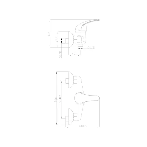 Baterie sprchová BALLETTO 81105