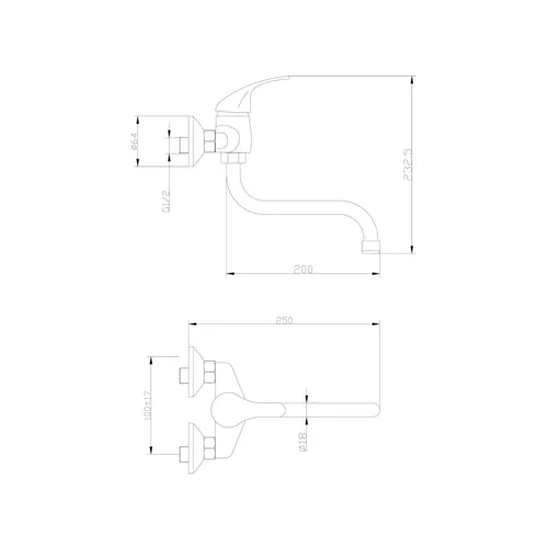 Baterie umyvadlová/dřezová BALLETTO 81014