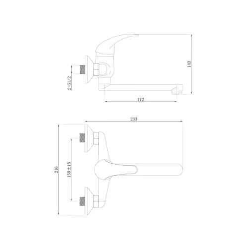 Baterie umyvadlová/dřezová BALLETTO 81007