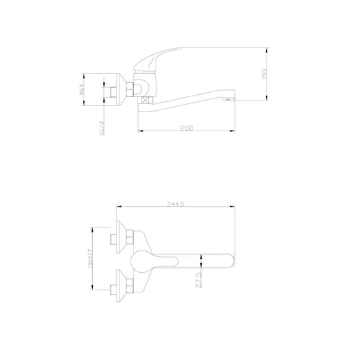 Baterie umyvadlová/dřezová BALLETTO 81012