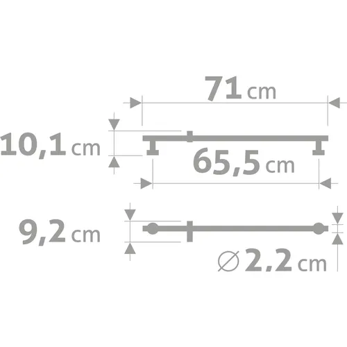 Tyč s posuvným držákem sprchy, celokovová FRESHHH 830309