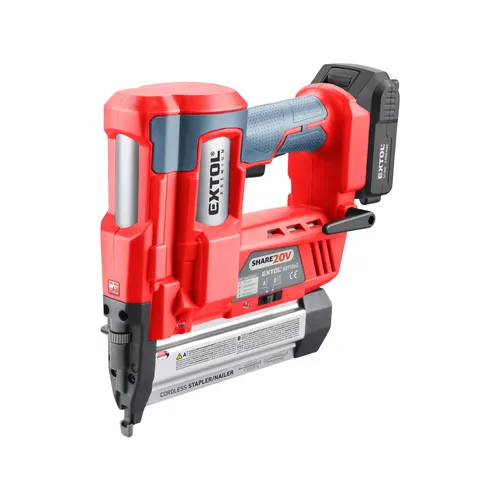 Hřebíkovačka/sponkovačka aku share20v, 20v li-ion, 2ah EXTOL PREMIUM 8891860