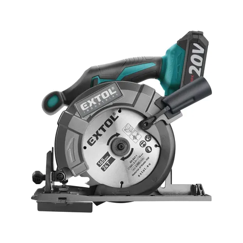 Pila kotoučová aku share20v, 165mm, brushless, 20v li-ion, 2ah EXTOL INDUSTRIAL 8791822