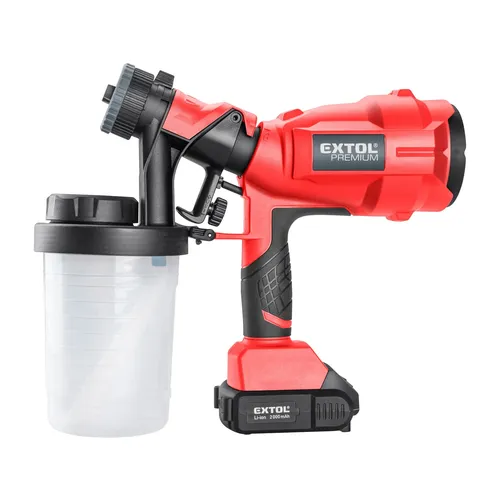 Pistole stříkací hvlp aku share20v, 20v li-ion, 2ah EXTOL PREMIUM 8891862