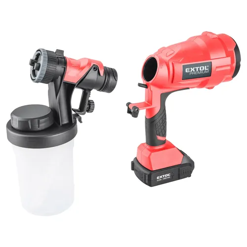 Pistole stříkací hvlp aku share20v, 20v li-ion, 2ah EXTOL PREMIUM 8891862