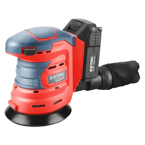 Bruska excentrická aku share20v, 125mm, 20v li-ion, 2ah EXTOL PREMIUM 8891846