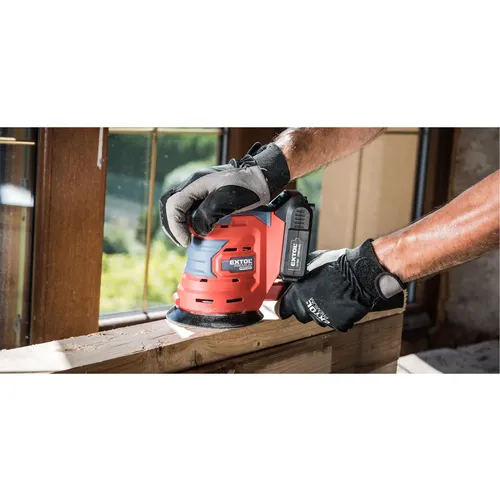 Bruska excentrická aku share20v, 125mm, 20v li-ion, 2ah EXTOL PREMIUM 8891846