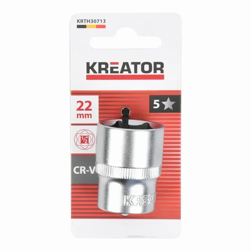Nástrčná hlavice (ořech) 22mm 1/2" Kreator KRTH30713