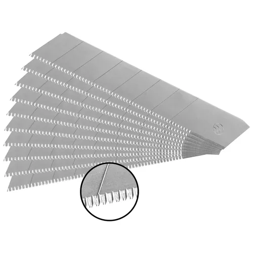 Břity ulamovací se zoubkovým ostřím 10ks, 18mm(tl.0,5mm/7s), sk5 EXTOL PREMIUM 8855095