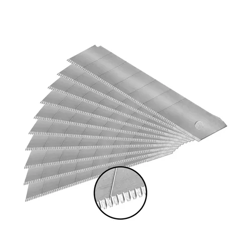 Břity ulamovací se zoubkovým ostřím 10ks, 25mm(tl.0,7mm/6s), sk5 EXTOL PREMIUM 8855097
