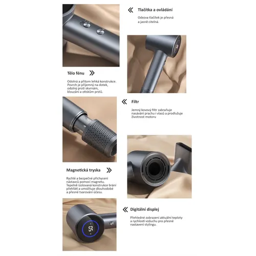 Fén na vlasy s ionizátorem Glox GLOXD3S