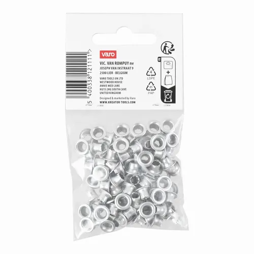 Nýtovací očka hliník 4,5mm 100ks Kreator KRTH62503