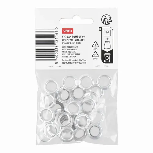 Nýtovací očka hliník 10mm 25ks Kreator KRTH62508