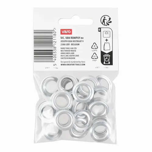 Nýtovací očka hliník 12,5mm 25ks Kreator KRTH62510