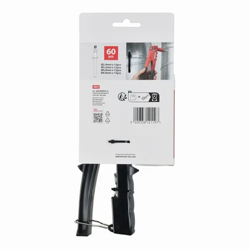 Nýtovací kleště  plus  60ks Kreator KRTH62601