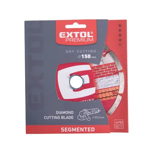 Zrušeno! nahrazeno výrobkem 8803013 kotouč diamantový řezný segmentový - suché řezání, o 150x22,2x2,3mm EXTOL PREMIUM 108713