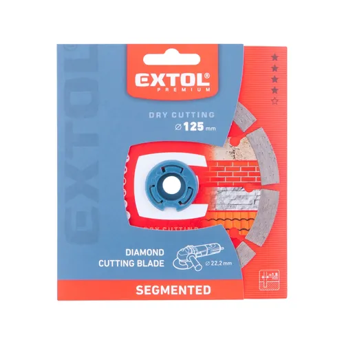 Kotouč diamantový řezný segmentový - suché řezání, o 125x22,2x1,8mm EXTOL PREMIUM 8803012