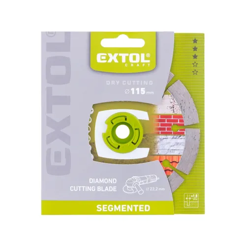 Kotouč diamantový řezný segmentový - suché řezání, o 115x22,2x1,8mm EXTOL CRAFT 903031