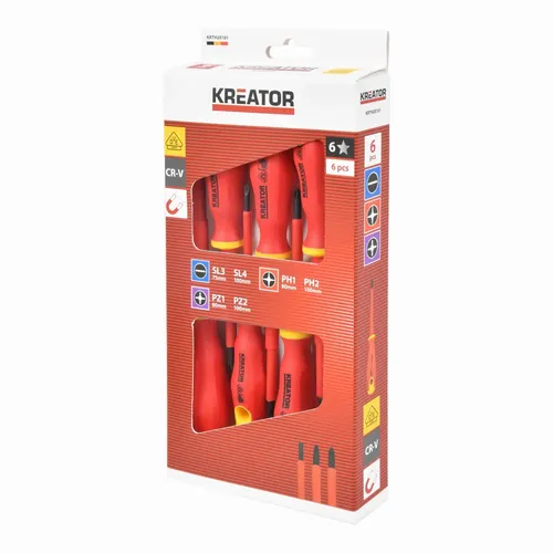Sada elektrikářských šroubováků 6ks VDE Kreator KRTH20101
