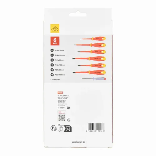 Sada elektrikářských šroubováků 6ks VDE Kreator KRTH20101