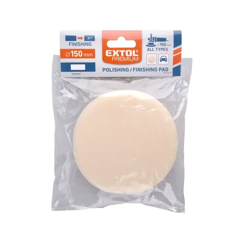 Kotouč leštící pěnový, t20, bílý, ⌀150x30mm, suchý zip ⌀125mm EXTOL PREMIUM 8803542