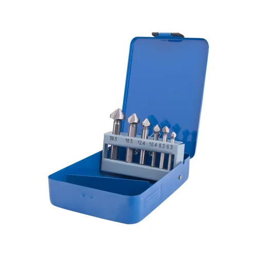 Záhlubníky kuželové 90°, sada 6ks, o 6,3-20,5mm, hss EXTOL CRAFT 20094