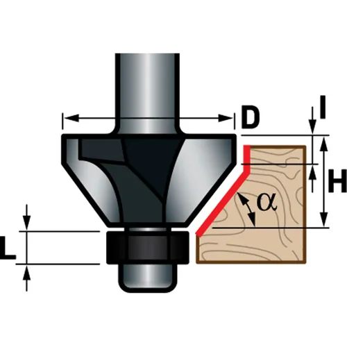 Fréza úhlová do dřeva, 45° x d30 x h13 x i3,5 EXTOL PREMIUM 8802129