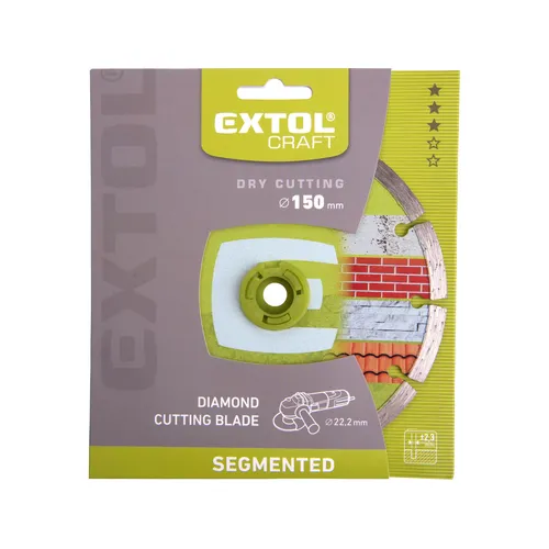 Zrušeno! nahrazeno výrobkem 903033 kotouč diamantový řezný segmentový - suché řezání, o 150x22,2x2,3mm EXTOL CRAFT 108813