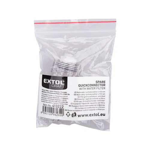 Filtr s konektorem pro rychlospojku, průhledný, g 3/4” EXTOL CRAFT 413222