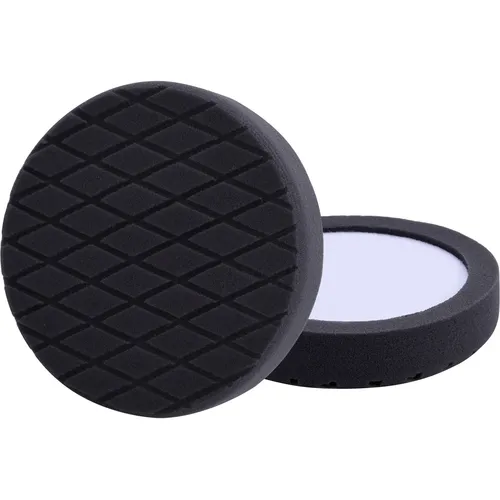 Kotouč leštící pěnový, diamantový vzor, t10, černý, ⌀180x35mm, zapuštěný suchý zip ⌀150mm EXTOL PREMIUM 8804531