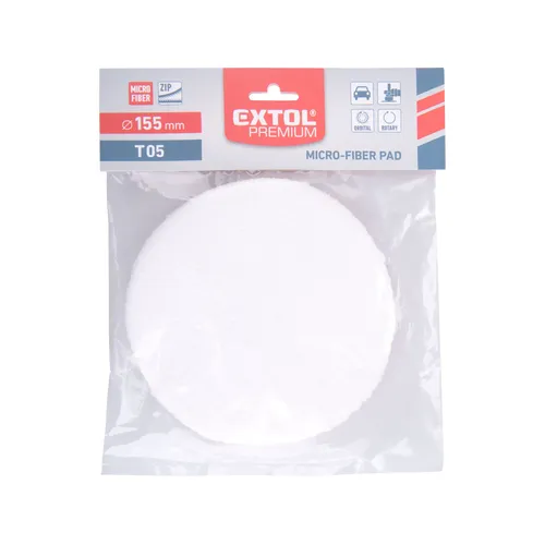 Kotouč leštící, mikrovlákno, t05, ⌀155mm, suchý zip EXTOL PREMIUM 8804564