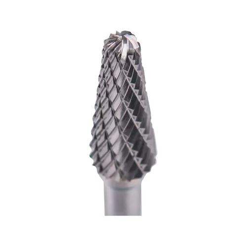 Fréza karbidová, konická 14° zakulacená, pr.10x25mm/stopka 6mm,sek střední (double-cut) EXTOL INDUSTRIAL 8703784